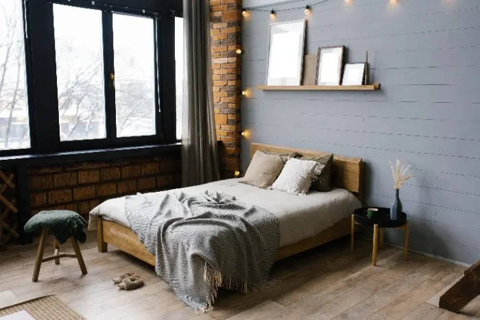 To add character, a dark accent wall will be the focal point and easily become the wow factor in the living room or the master bedroom