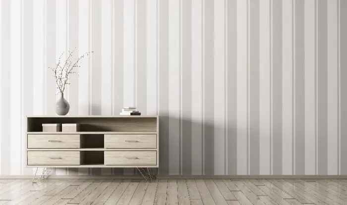 grey and white accent wall