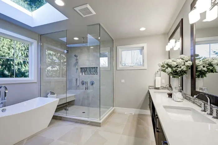 Modern Bathroom in Vancouver's Kerrisdale neighbourhood, laundry rooms