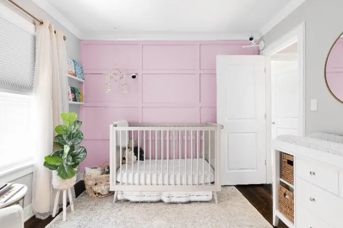 Baby's room fun idea: Pick boards and battens to obtain shapes and textures to brighten the plain walls.