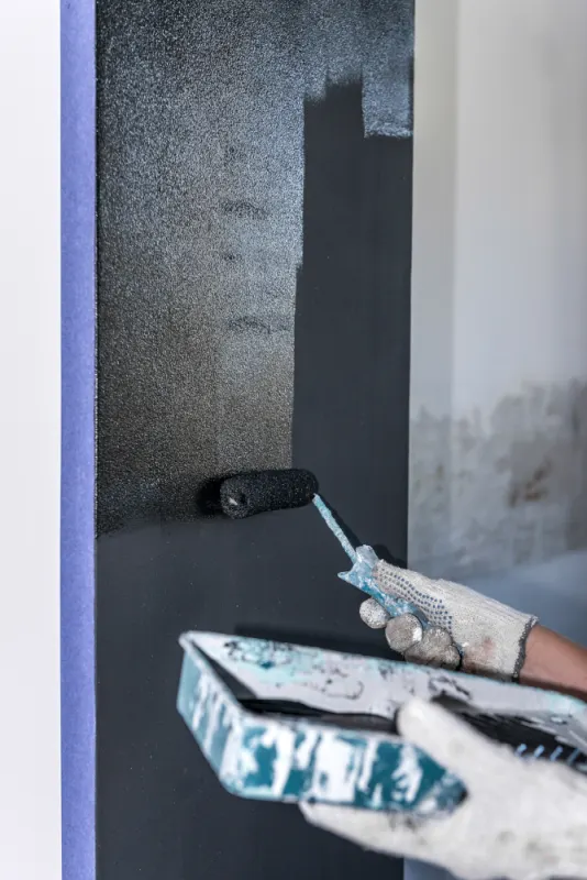 The black color will need less work to cover completely the surface