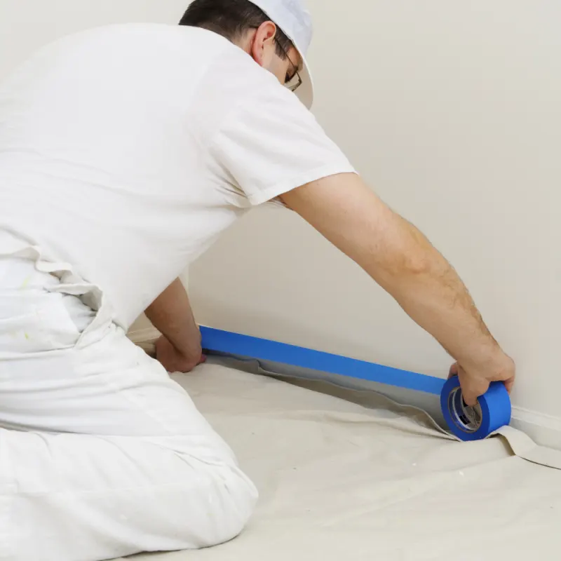 Use painter's tape to delimit and not paint areas that you do not want