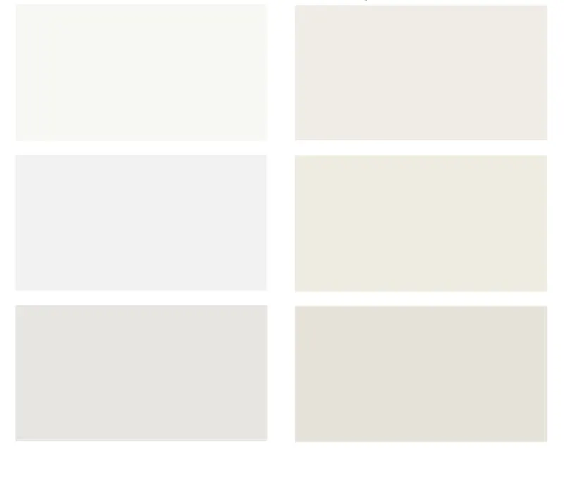 Some examples of warm and cool white undertones