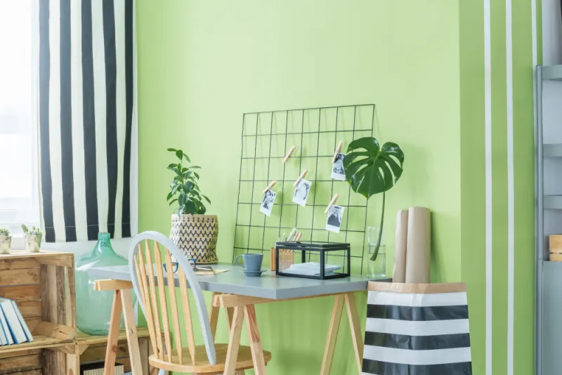 Brilliant green will need two coats of paint or even more coats in some cases