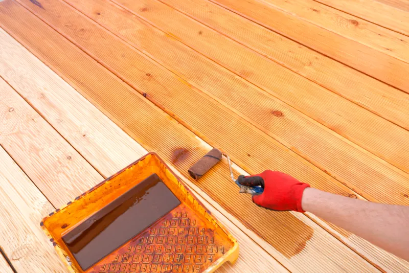 To prevent dry rot and wet rot apply sealant or stain to your deck