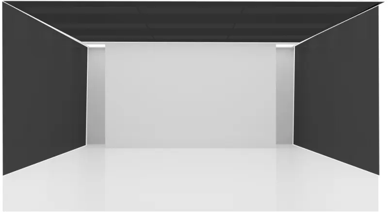 Eye-catching light and dark painted walls to create a dramatic effect.
