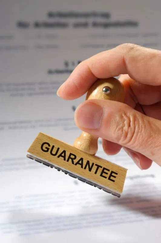 Guarantee stamp.