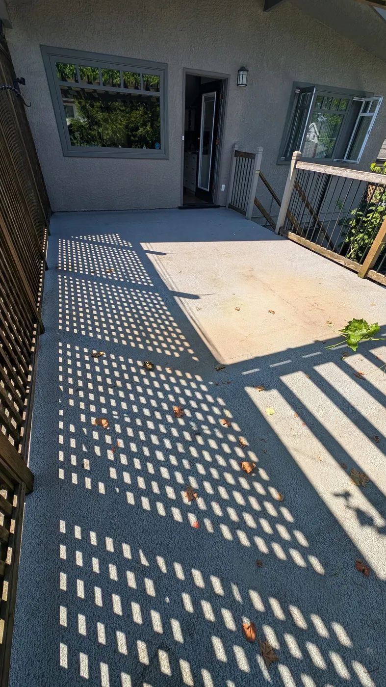 Rotted wood door threshold exposed during deck repair on a Vancouver, BC home