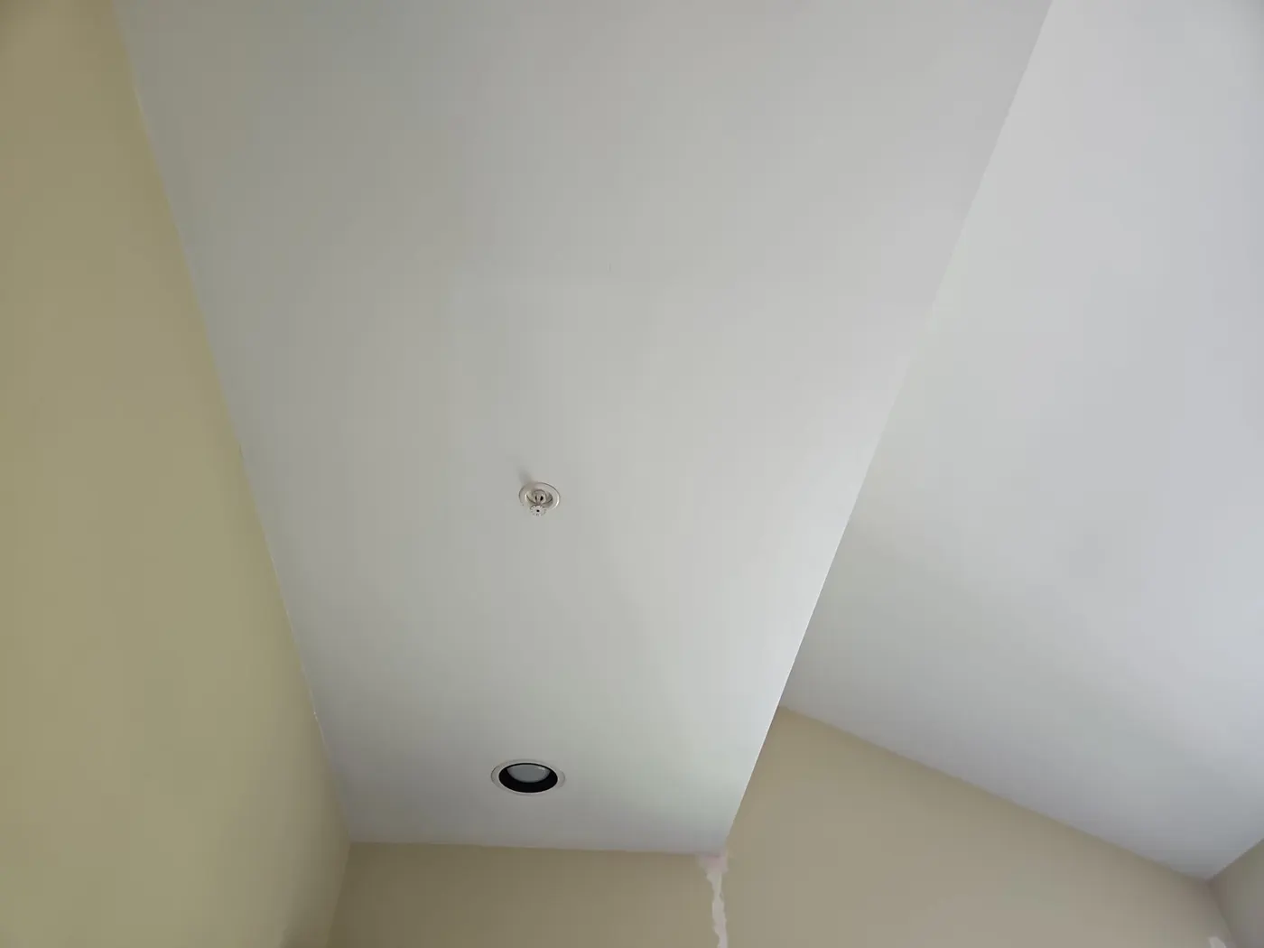 Freshly painted vaulted ceiling with recessed lighting in a Vancouver, BC home by Renaissance Painting