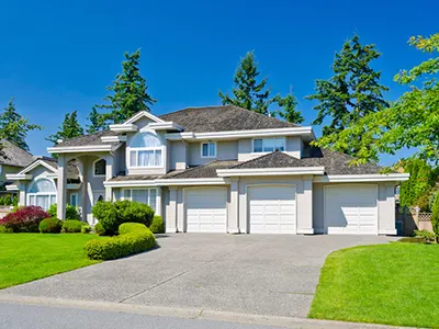 Painted Home Exterior with Driveway