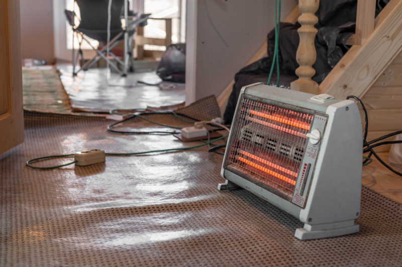 You can use an electric heater if it is cold