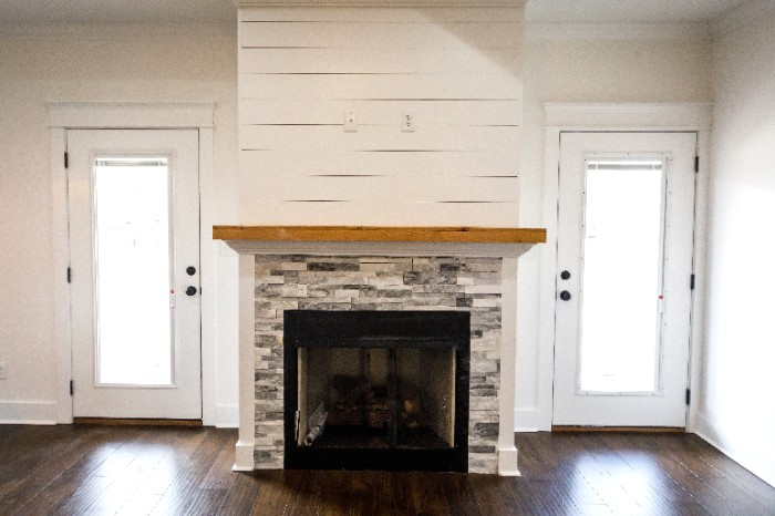 Incorporate shiplap to enhance your ornamental fireplace accent wall