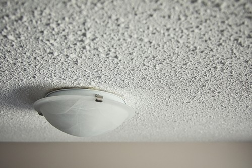 Popcorn ceiling, also known as textured ceiling