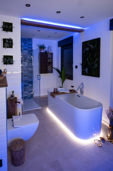 You can use several different types of light fixtures in your bathroom,