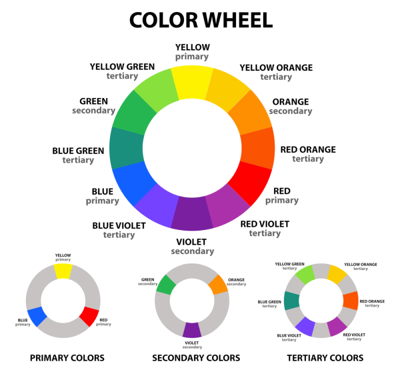 A simplified, graphical representation of different colors arranged in a circle.