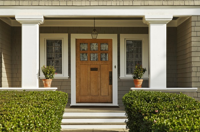 Front door that really makes a statement. staircase