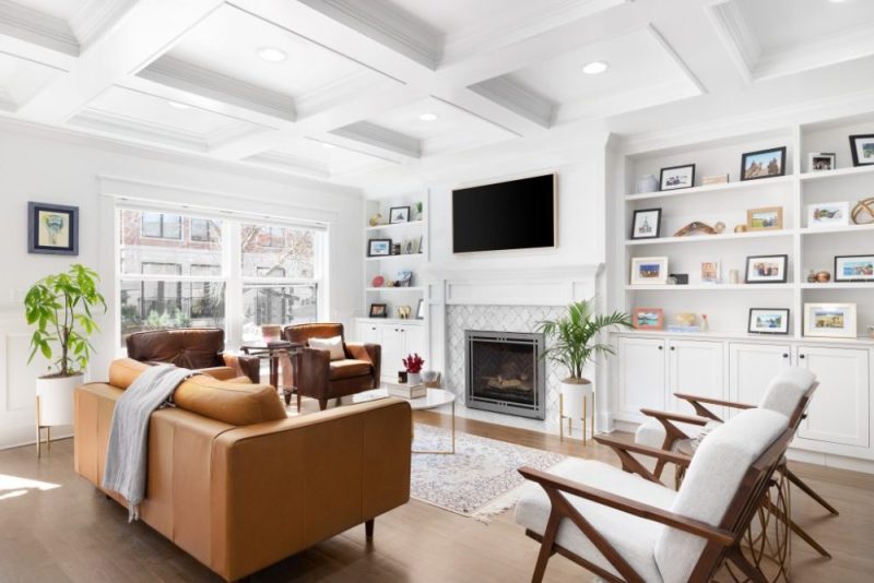 Coffered ceilings are an elegant trend that is here to stay.