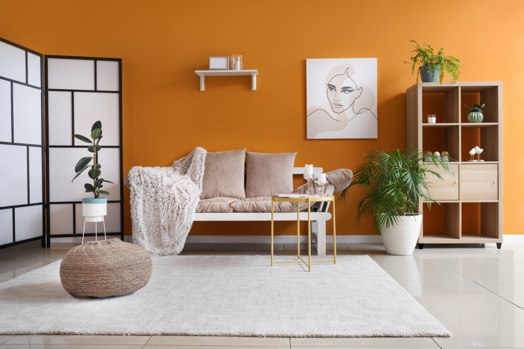 Orange palette colors evoque energizing feelings