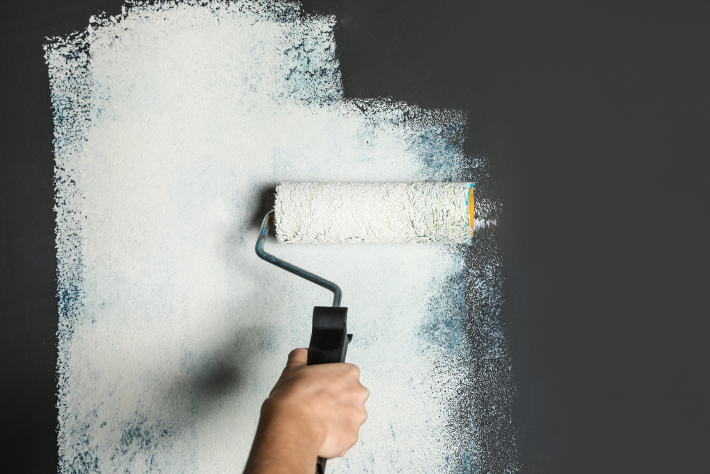 Painting with white paint from dark colors, one coat or even two coats will not be enough to cover the wall