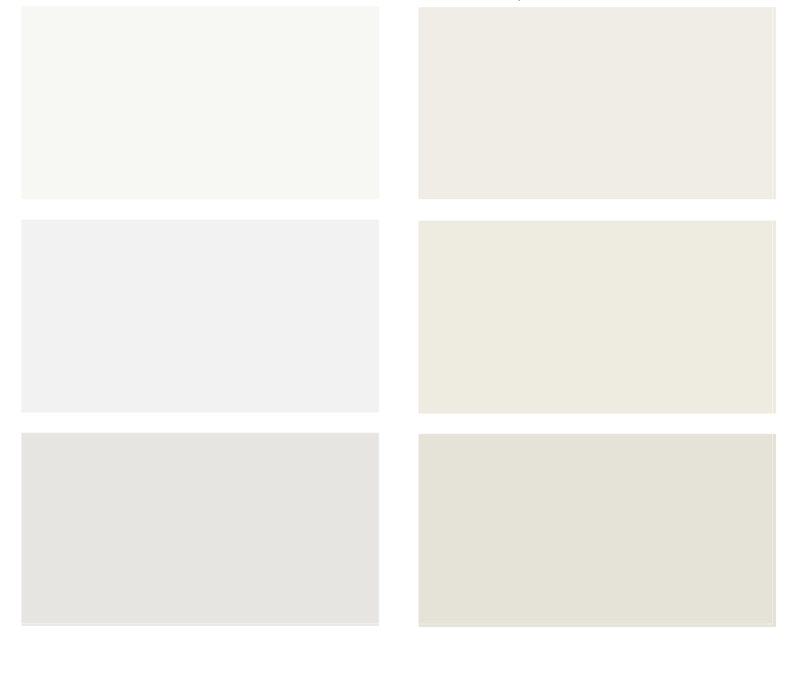 Some examples of warm and cool white undertones