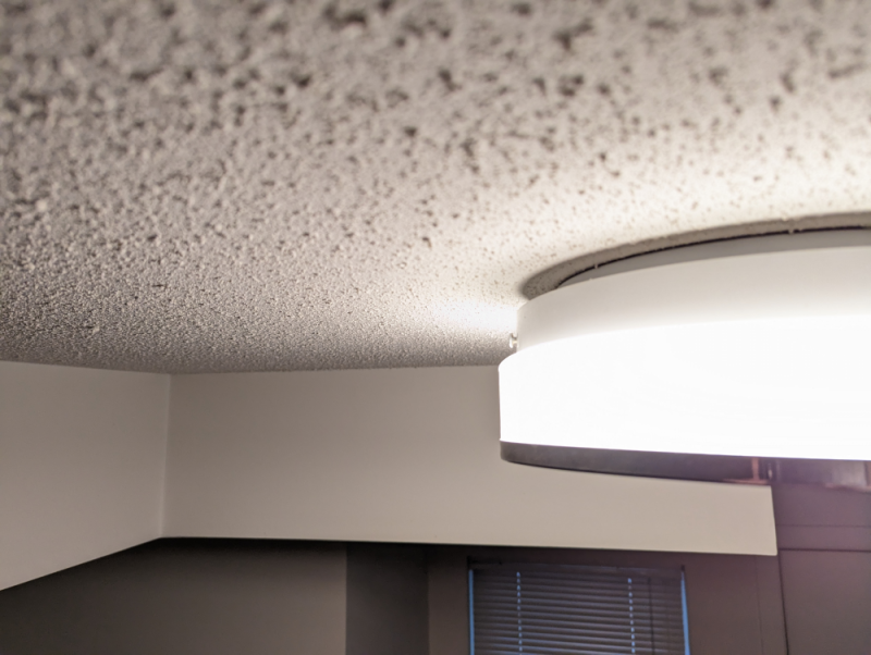 Textured ceiling may need a first coat of primer
