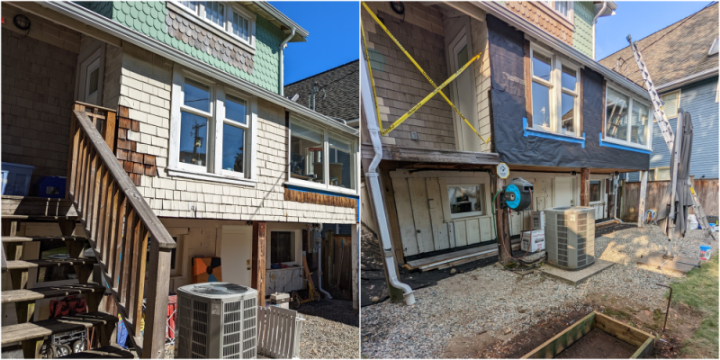 Wood siding and stair repair project timeline