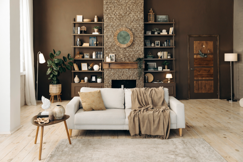Brown will make any room feel cozy and calm