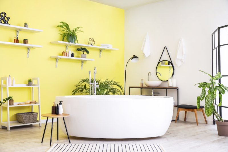 Yellow rooms creates a relaxing, calm and personal environment 