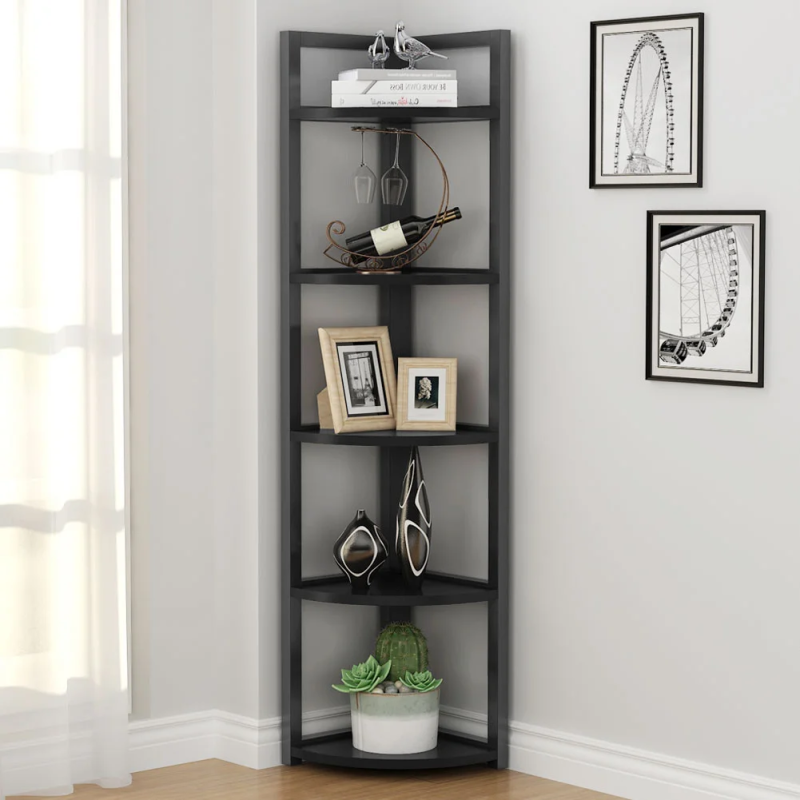 Corner shelves are an interesting way to seize a corner