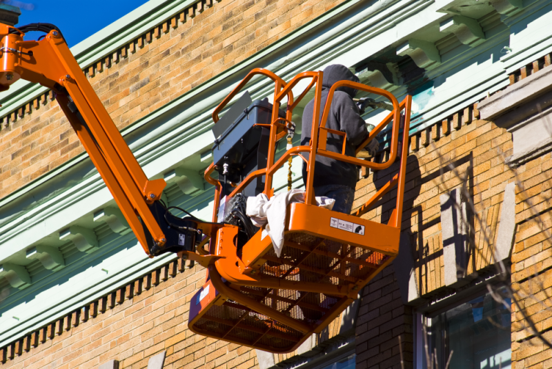 Applying paint to the brick exterior facade may require special tools to ensure a perfect finish.