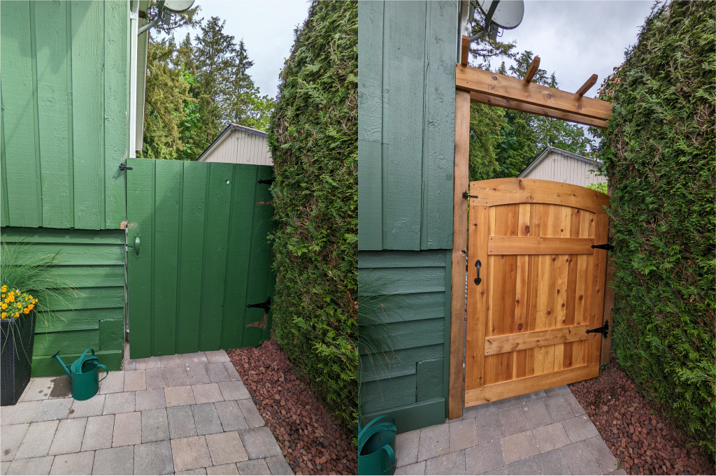 Before and after: Door fence project in Coquitlam 