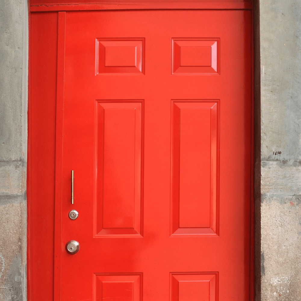 For optimum results when painting a 6 panel door, it is best to divide the space into thirds. Begin by completing the bottom two panels and then transition to working on the flat surfaces for perfect coverage!