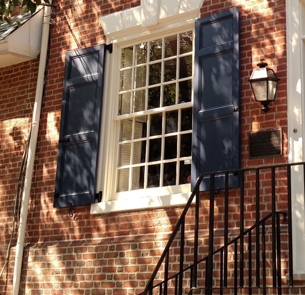 James Madison Home in Philadelphia. Brick wall.