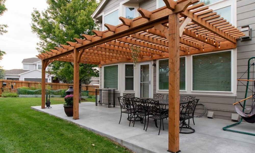 Wooden custom pergola