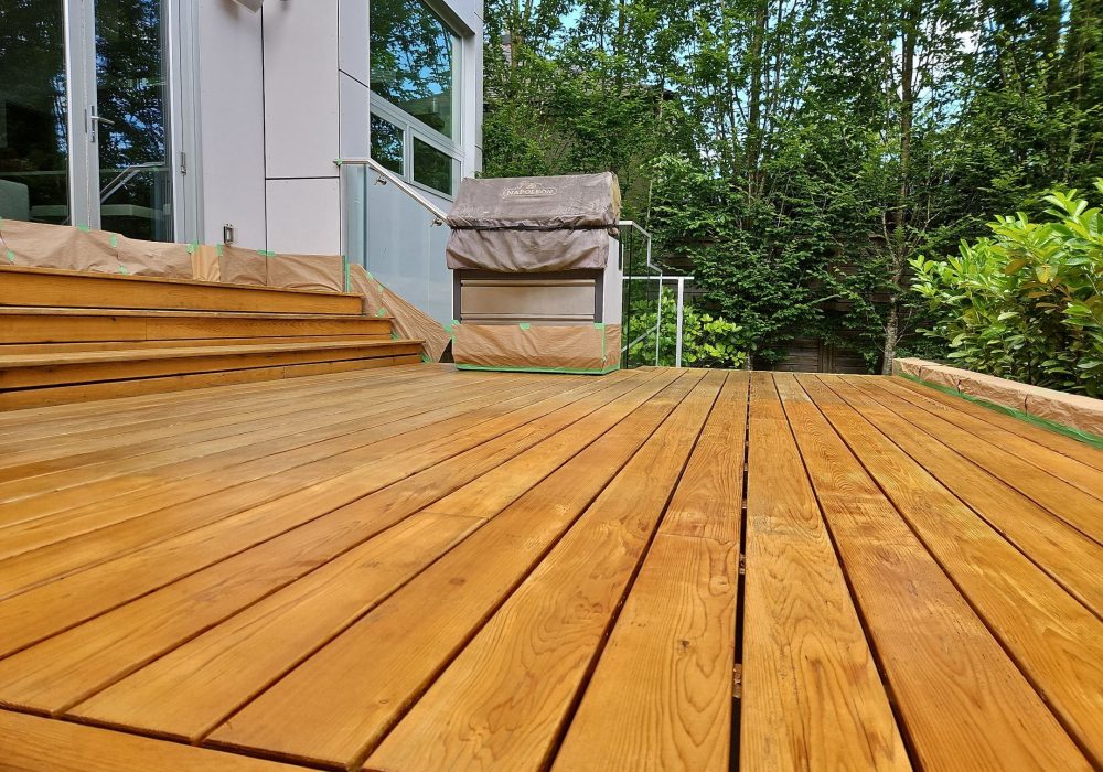 Wooden deck restoration and structural repair
